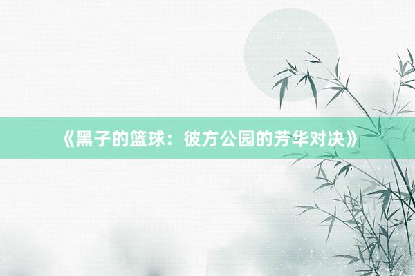 《黑子的篮球：彼方公园的芳华对决》